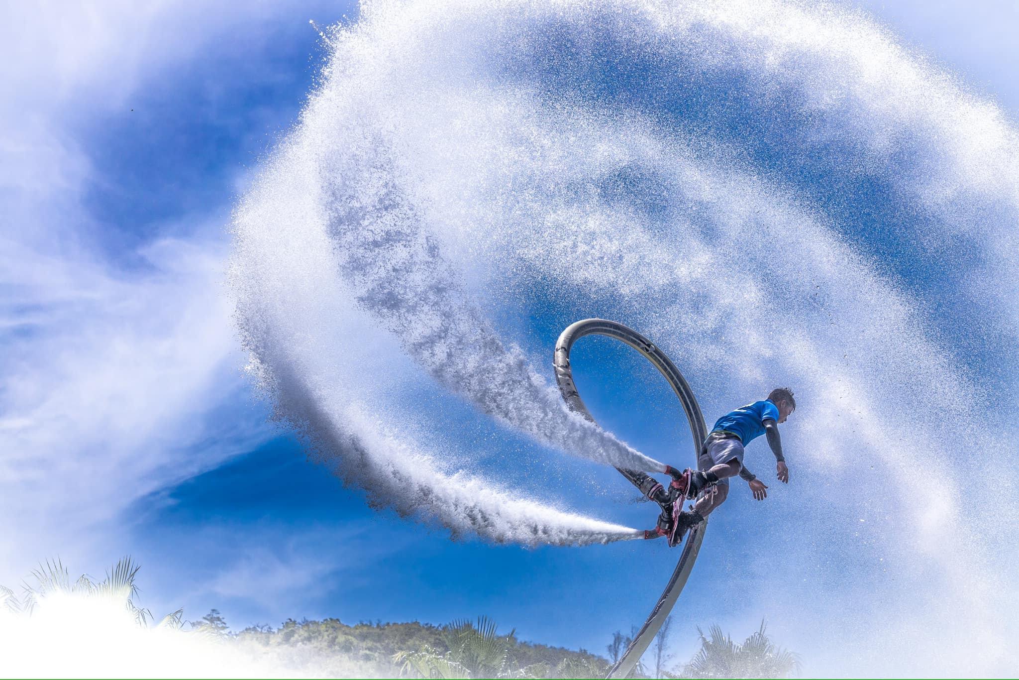 A man with a Flyboarding